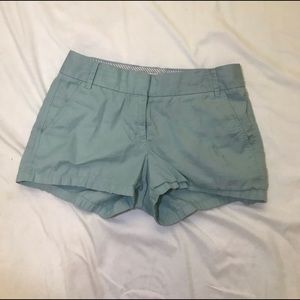 j. crew teal shorts